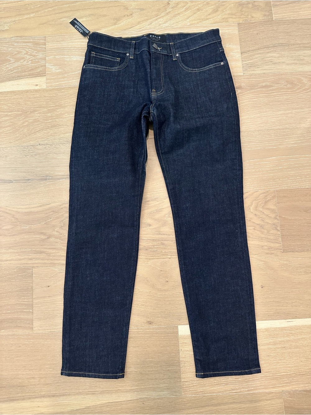 NEW DSTLD Skinny-Slim Jeans Dark Blue Denim Mens Size 30x32 Straight Leg Busines